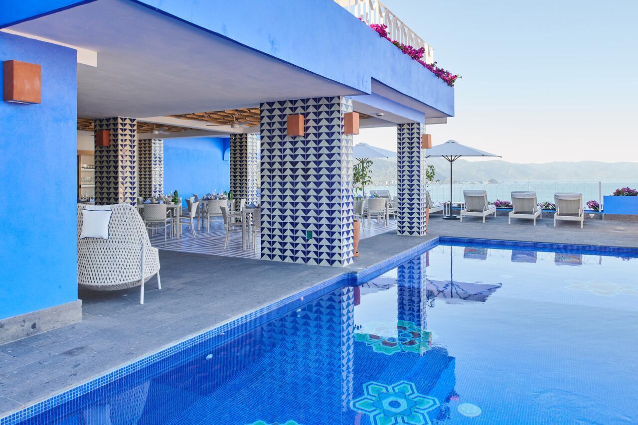 Hotel Luxury Patio Azul (Adults Only) 巴亞爾塔港 外观 照片 The pool at the hotel